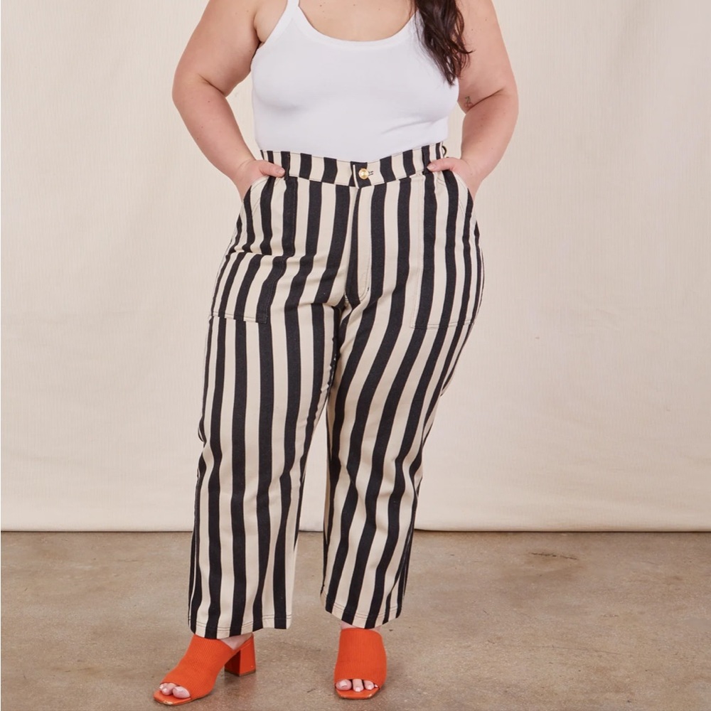 Big Bud Press Work Pants / Black Striped / PETITE